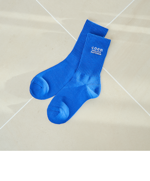 COENロゴ刺繍リブソックス