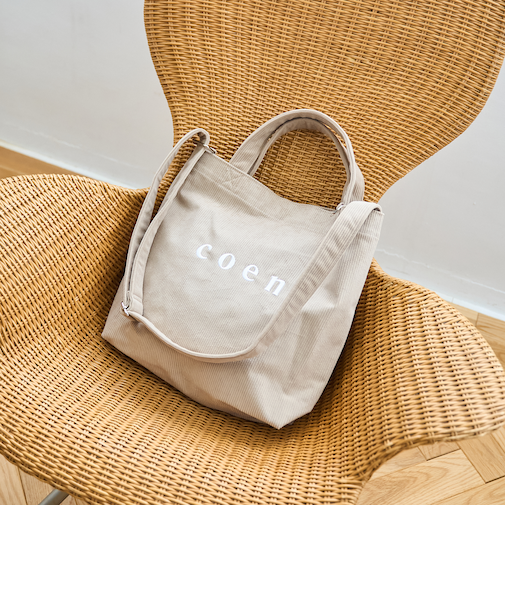 【一部WEB限定カラー・新素材】2way coen（コーエン）ロゴ アソートトートバッグ