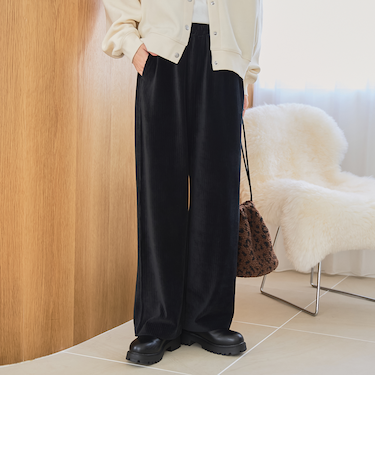 フェレットライクカットコールイージーワイドパンツ