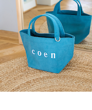 【一部WEB限定カラー・新素材】coen(コーエン)ロゴ アソートトートバッグ(Sサイズ)