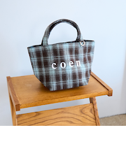 【一部WEB限定カラー・新素材】coen（コーエン）ロゴ アソートトートバッグ(Sサイズ)