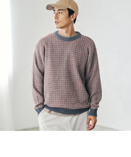 ショートフェザーニットプルオーバー