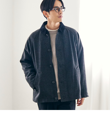 ウールブレンドツイルジャケット