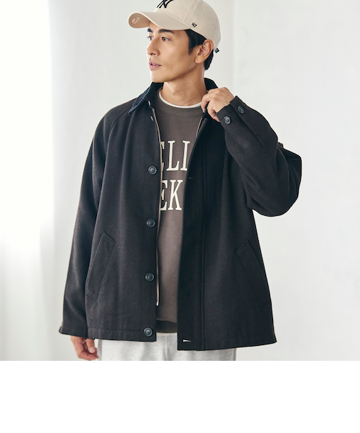 ウールブレンドツイルジャケット