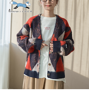 【PENNEYS（ぺニーズ）別注】アソートジャガード起毛ニットカーディガン