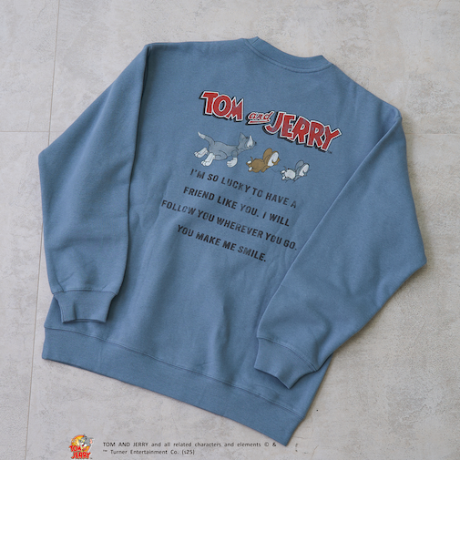 TOM and JERRY （トムとジェリー）ヴィンテージライククルーネックスウェット