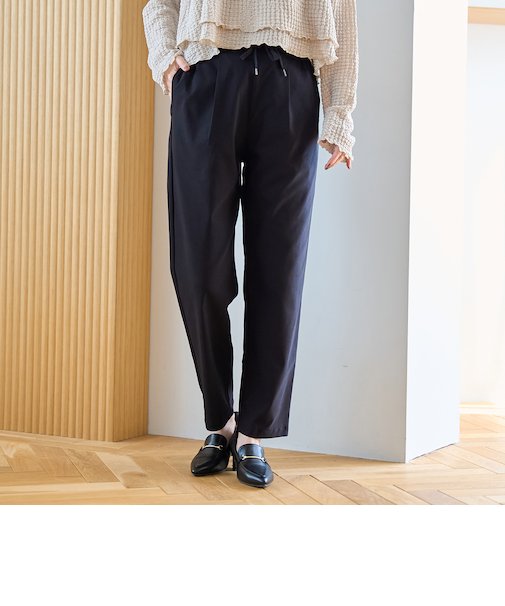 【定番】イージービューティー裏起毛テーパードパンツ(WEB限定サイズあり)