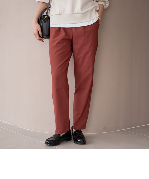 【定番】イージービューティー裏起毛テーパードパンツ（WEB限定サイズあり）