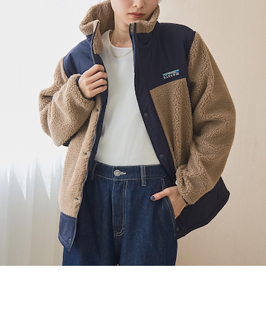 【先行販売・PARKNIK(パークニック)】切替ボアブルゾン