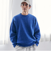 リバーシブルソフトタッチモールニットプルオーバー