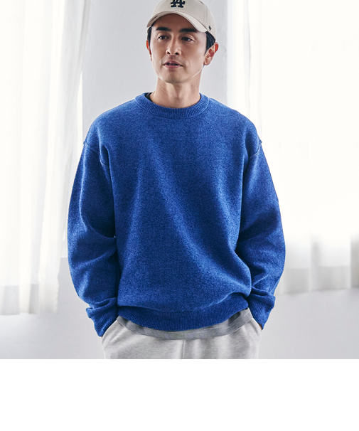 リバーシブルソフトタッチモールニットプルオーバー