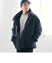 ヒートシェルターフードブルゾン【保温性、撥水性、帯電防止（裏生地）】