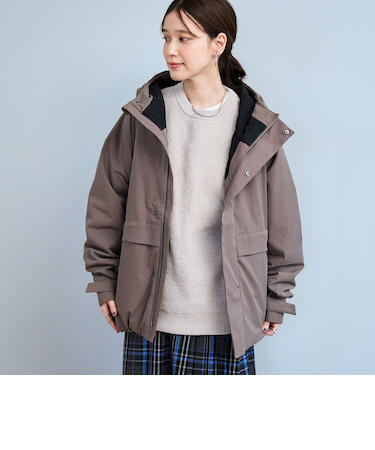 ヒートシェルターフードブルゾン【保温性、撥水性、帯電防止（裏生地）】