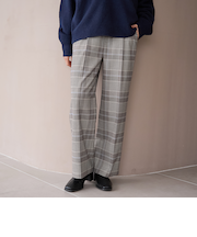 【定番】イージービューティーチェックワイドパンツ（WEB限定サイズあり）