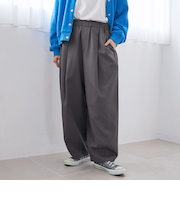 ウールライク裏起毛イージーカーブパンツ