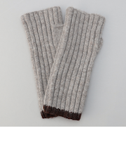 配色ラインリブアームウォーマー