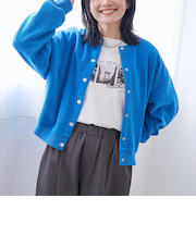 カットコール裏毛スナップカーディガン