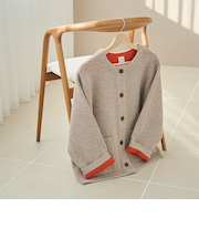 ダブルフェイス アウターライクニットカーディガン