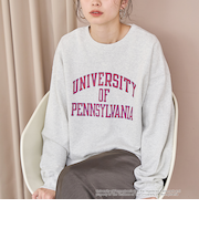 2wayアソートカレッジロゴ裏毛スウェット