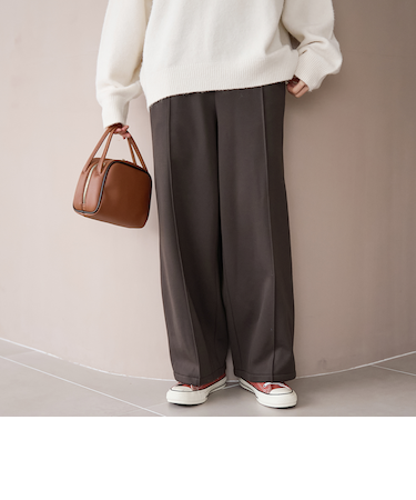【REVERSE WARM】あったかスウェット ワイドカーブパンツ