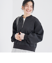 【REVERSE WARM】あったかハーフジッププルオーバー スウェット