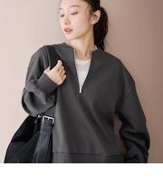 【REVERSE WARM】ハーフジッププルオーバー スウェット