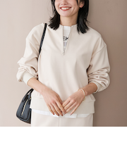 【REVERSE WARM】ハーフジッププルオーバー スウェット