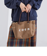 coen（コーエン）ロゴ リバーシブルフェイクムートンボアトート（WEB限定カラーあり）