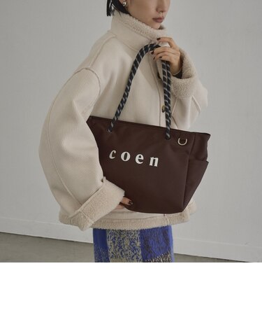 【再入荷/新色登場】coen（コーエン）ロゴ ポリキャンバスショルダーバッグ（WEB限定カラーあり）