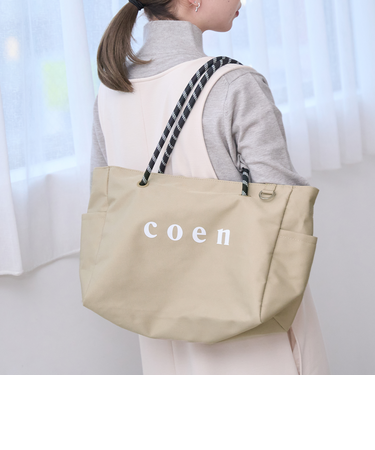 coen（コーエン）ロゴ ポリキャンバスショルダーバッグ（WEB限定カラーあり）