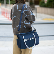 coen（コーエン）ロゴ ポリキャンバスショルダーバッグ（WEB限定カラーあり）