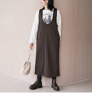 【REVERSE WARM】あったかスウェット Uネックジャンスカ