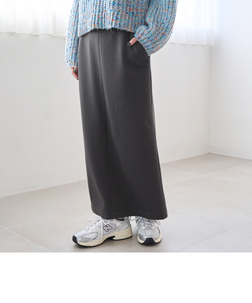 【REVERSE WARM】あったかナロースウェットスカート（WEB限定サイズあり）