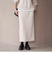 【REVERSE WARM】あったかナロースウェットスカート（WEB限定サイズあり）