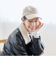 ロゴ刺繍ウールライクキャップ