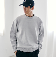 フェイクレイヤードモールニット