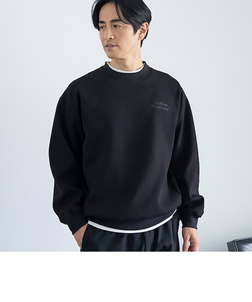 SOLOTEX(R)ヘビーワッフルクルーネック