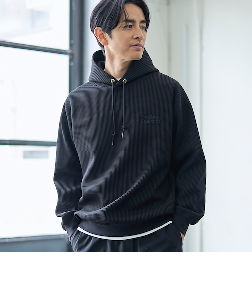 SOLOTEX(R)ヘビーワッフルパーカー