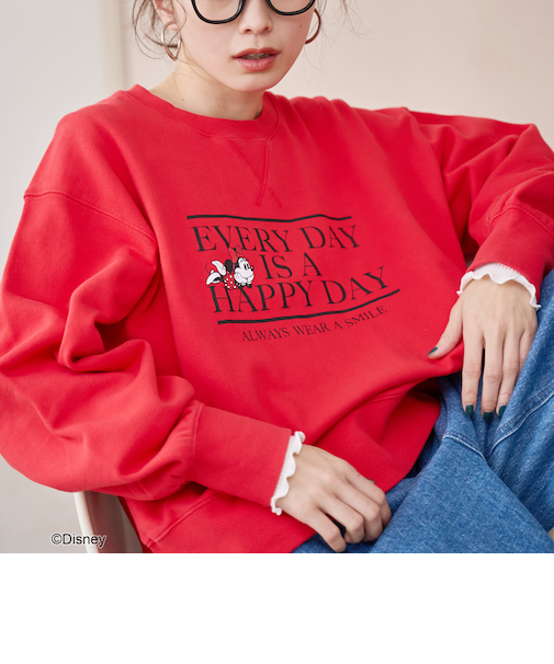 【MICKEY（ミッキー）/別注】ショート丈裏毛ロゴスウェット