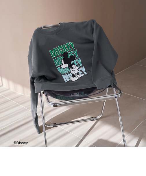 【MICKEY（ミッキー）/別注】アソートロゴ裏毛スウェット（WEB限定サイズあり）