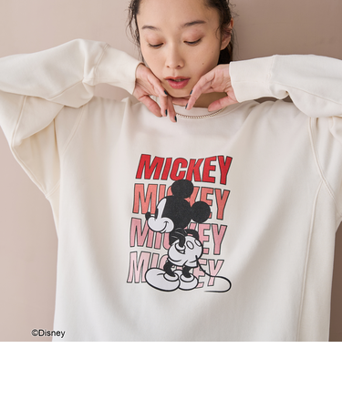 【MICKEY（ミッキー）/別注】アソートロゴ裏毛スウェット（WEB限定サイズあり）