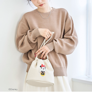 【MICKEY(ミッキー)/別注】レザーライク巾着バッグ