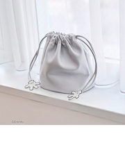 【MICKEY（ミッキー）/別注】レザーライク巾着バッグ