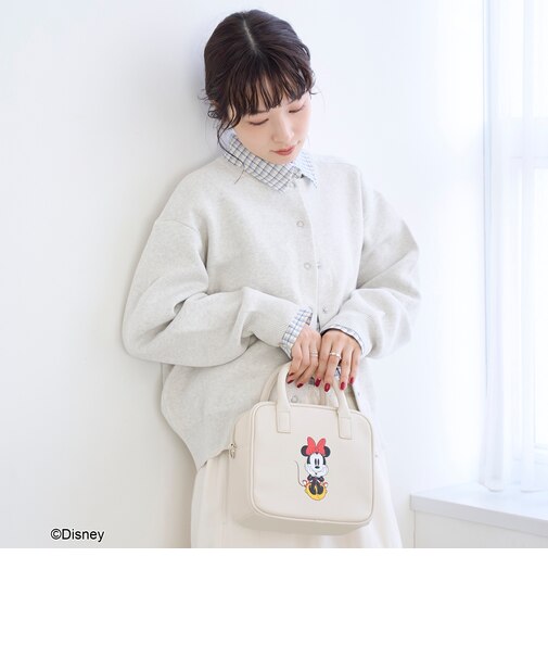 【MICKEY（ミッキー）/別注】レザーライクボストンバッグ