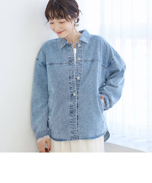 ナッピングデニムシャツジャケット