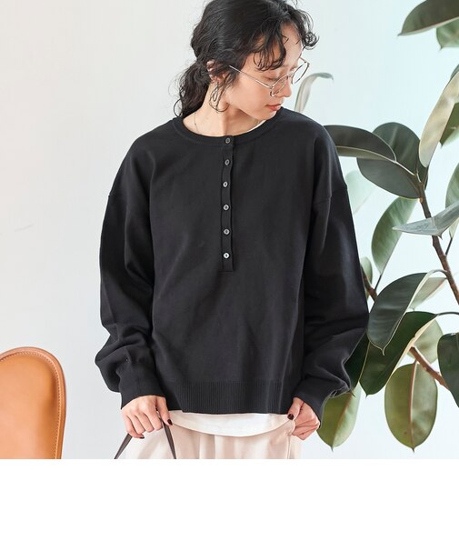 【新色登場/セットアイテム】2wayヘンリーネックニットセット(WEB限定カラーあり)