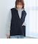 カットジョーゼット キーネックベスト