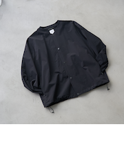 【WEB先行販売】ストレッチテックナイロンノーカラージャケット【ストレッチ、はっ水、耐摩耗性、UVカット】