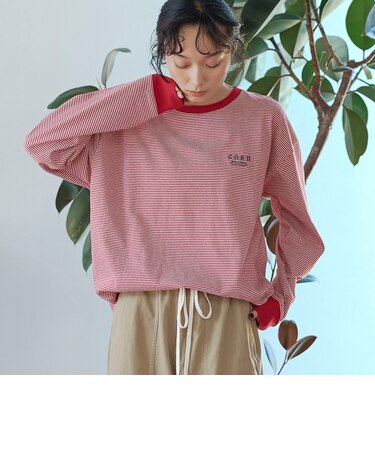 【再入荷/新色登場】coen（コーエン）ロゴ刺繍 ユニロンT