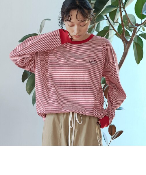 【再入荷/新色登場】coen（コーエン）ロゴ刺繍 ユニロンT